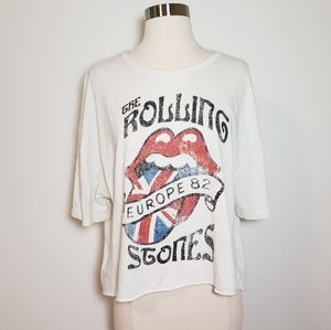 Rolling Stones Cropped Europe Tour 82' Tee